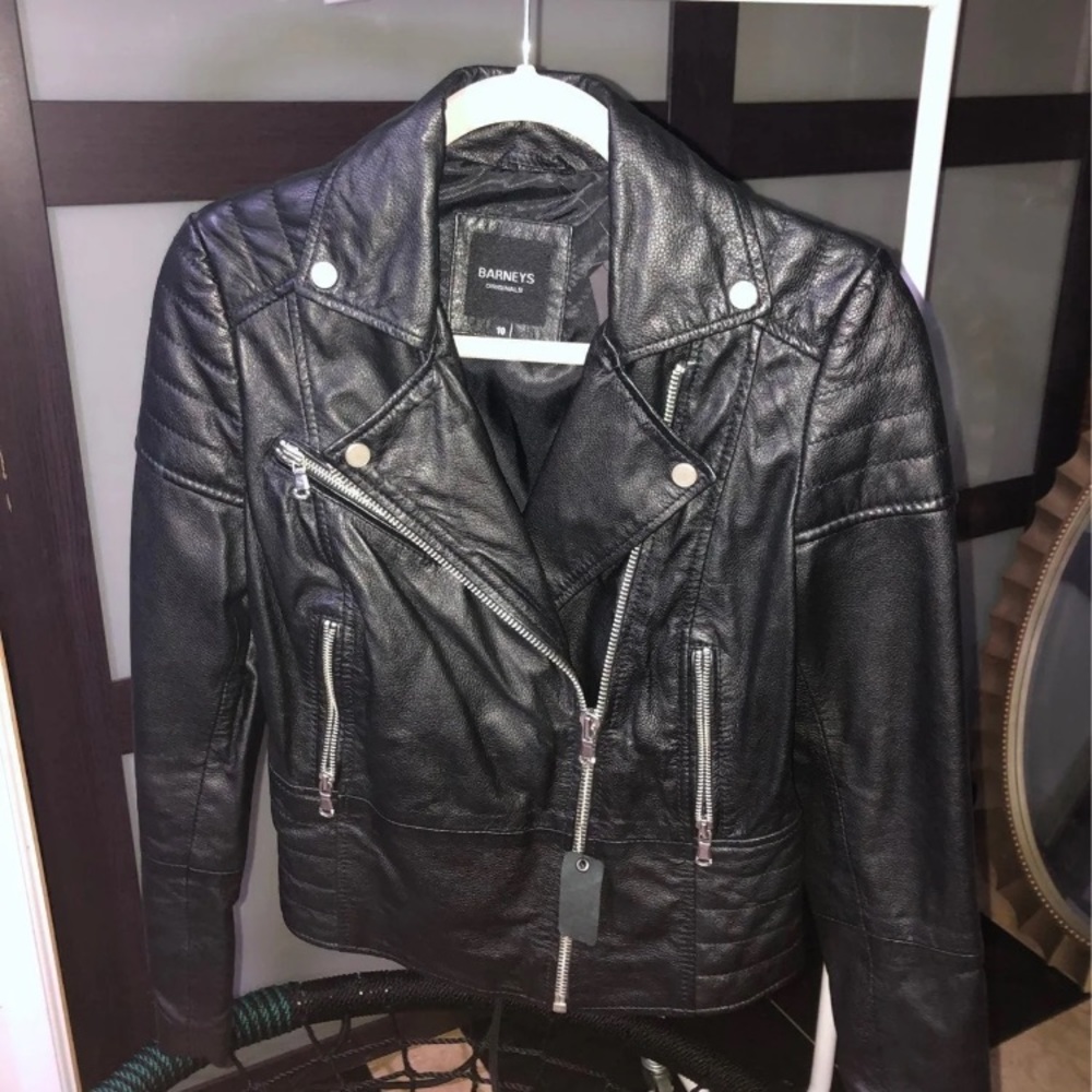 NWT asos real leather jacket
